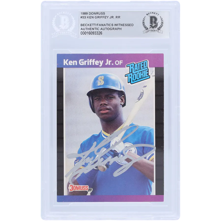 Ken Griffey Jr. Seattle Mariners Autographed 1989 Donurss Rated 